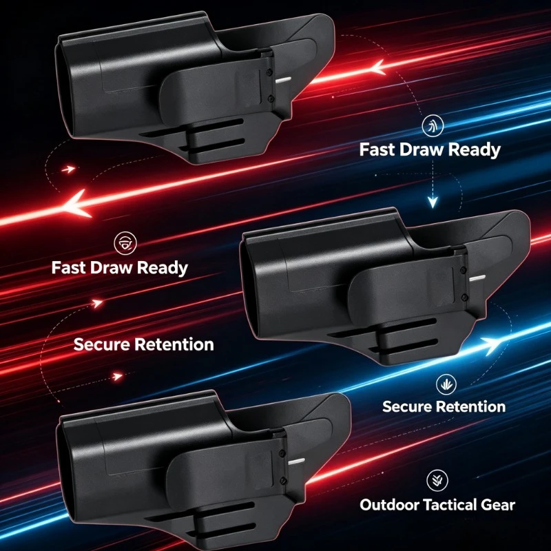 Fast‑Draw Waist‑Worn Carry Sleeve Quick Release Plastic Gear For Outdoor Tactical Hobby Activities