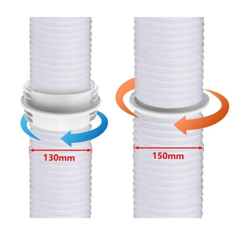 Conector de tubo de escape de aire acondicionado móvil, adaptador de extensión de tubo de ventilación reductor de tubo Universal de 13/15CM