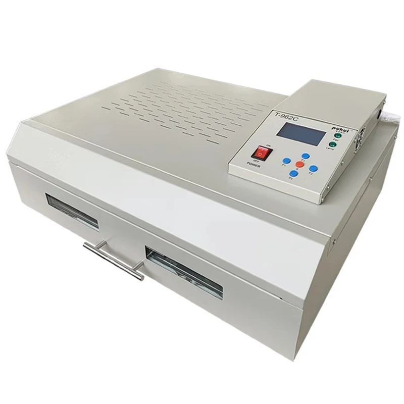 PUHUI T-962C BGA Rework Station Reflow Oven 2500W Infrared Heater SMD SMT Welding Soldering Machine 400*600mm