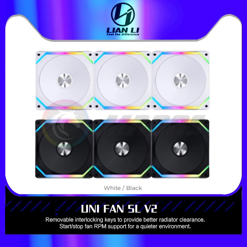 

UNI FAN SL V2 SL120 SL140 Upgrade Version ARGB Fan Kit L-Connect 3 Control Forward & Reverse Blade