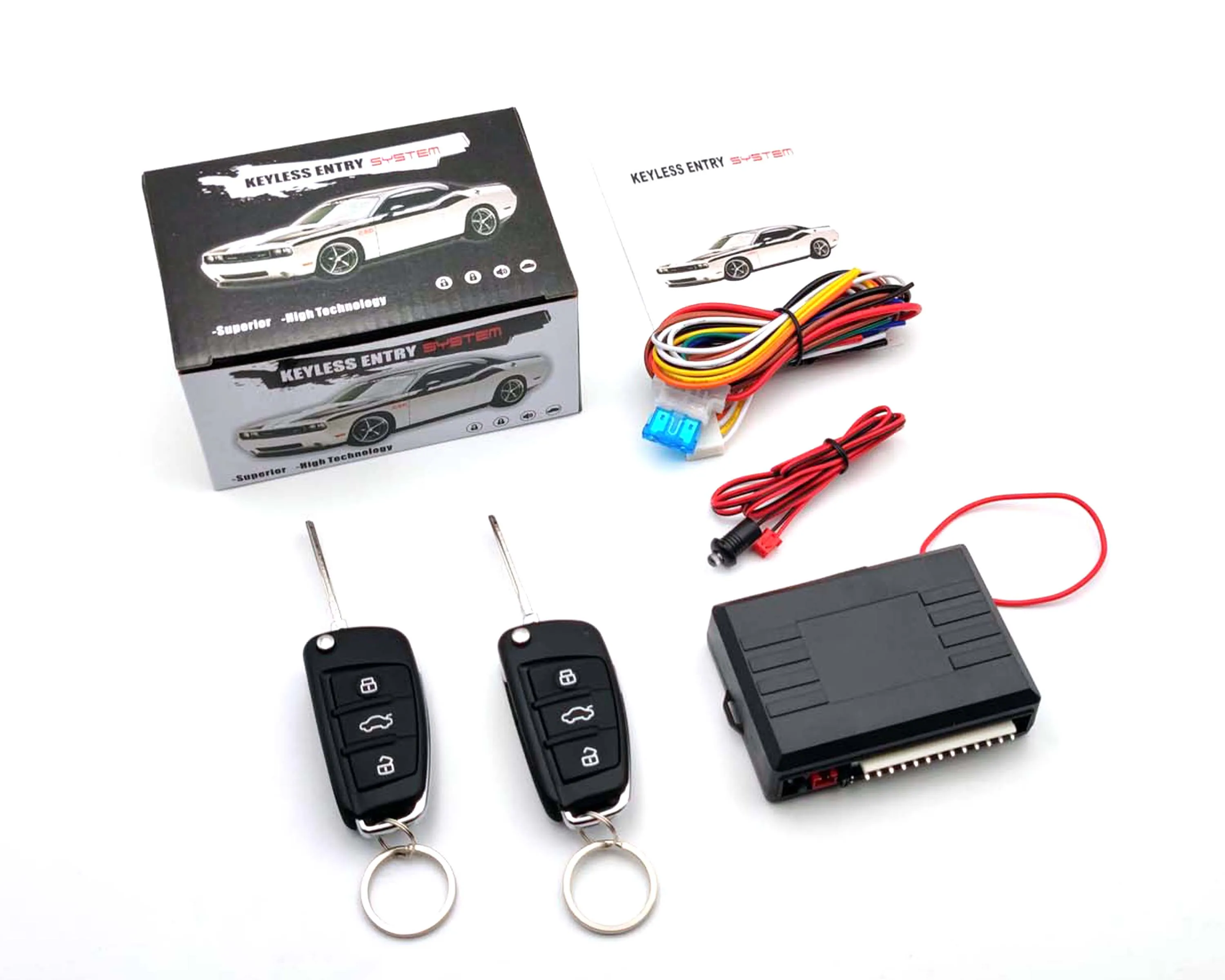 

Central Door Lock Keyless Entry System Button Start Stop Lock Unlock Remote Universal 12V