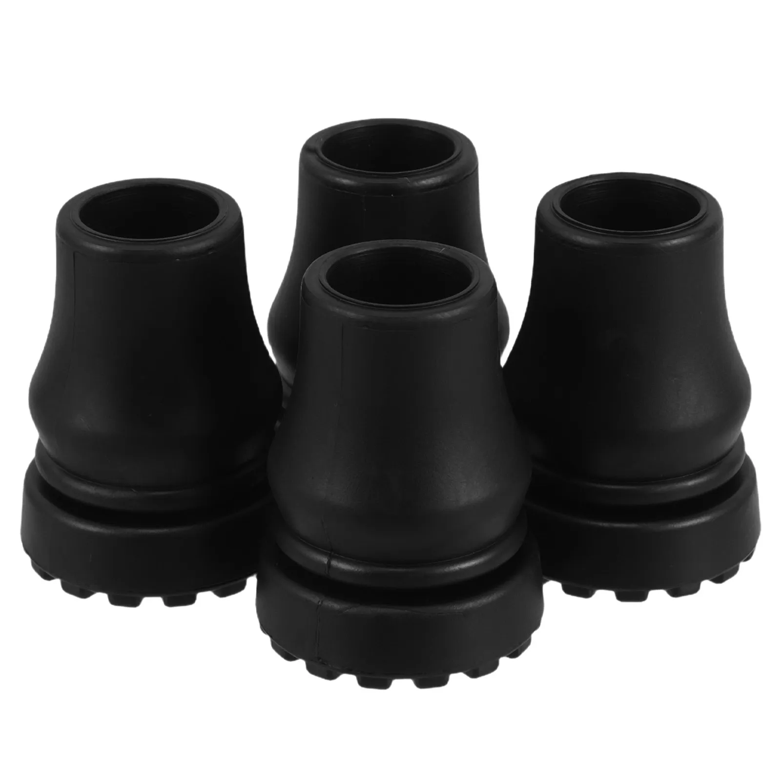 4Pcs Cane Accessories Rubber Tips Heavy Duty Anti Slip Walking Stick Foot Pads Easy Install Inner Diameter 19mm Replacement Caps