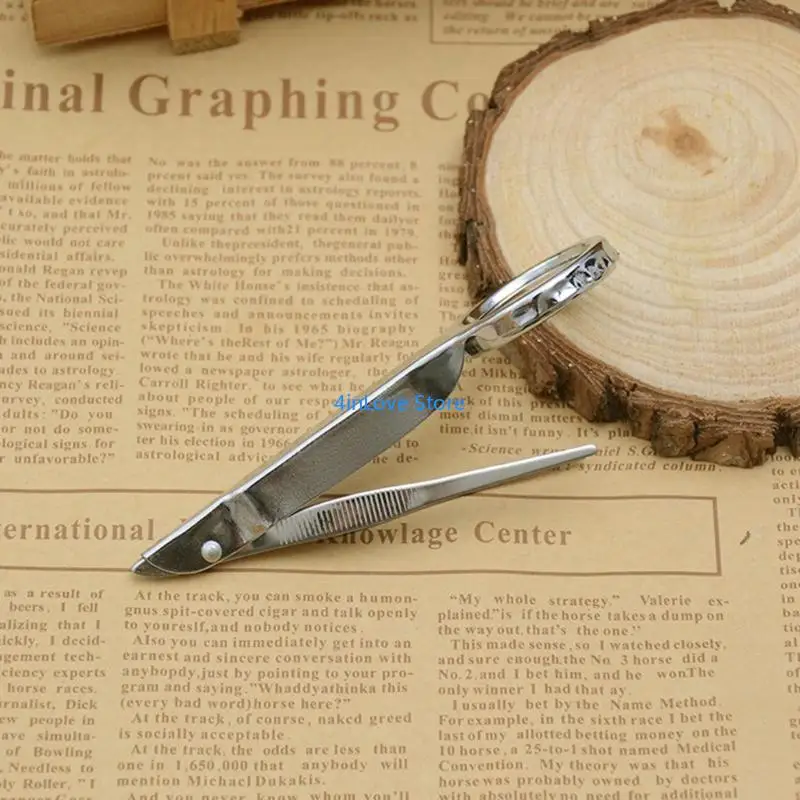 T4MD Hand-held Repairing Loupe Tool Stainless Steel Magnifier Multifunctional