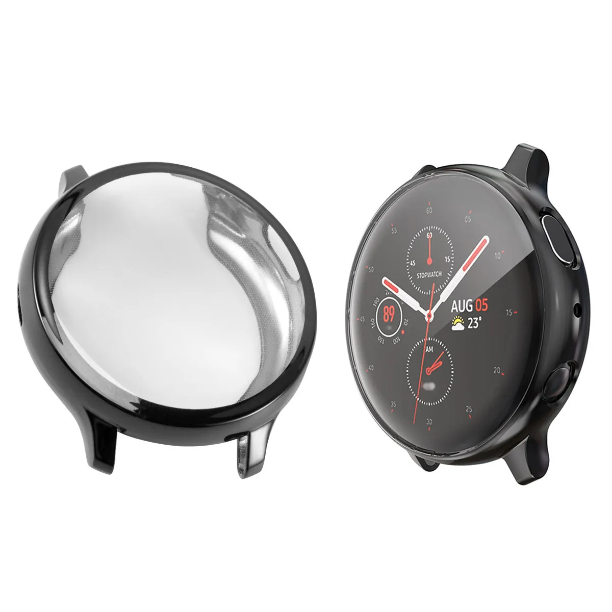 Capa Protetora Eletrogalvanizada Preta 44mm Anti-Risco para Smartwatch 2