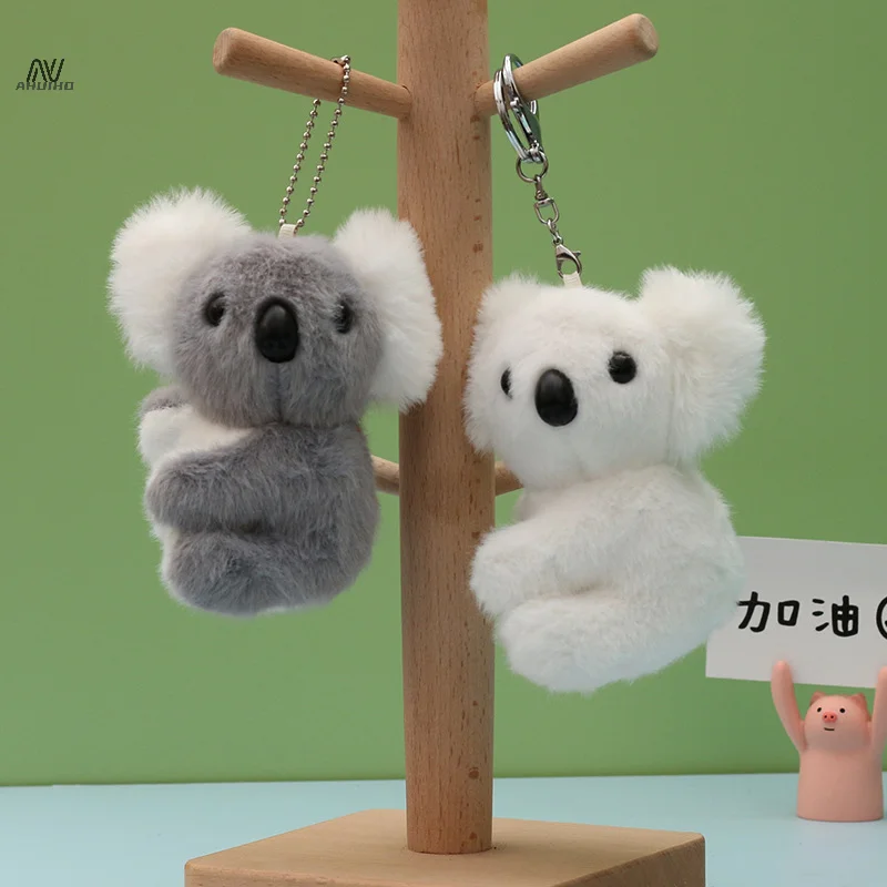 Cute Kola Keychain Keyring Plush Toy Koala Bear Women DIY Jewelry Accessories Bag Pendant Novelty Gift Charms