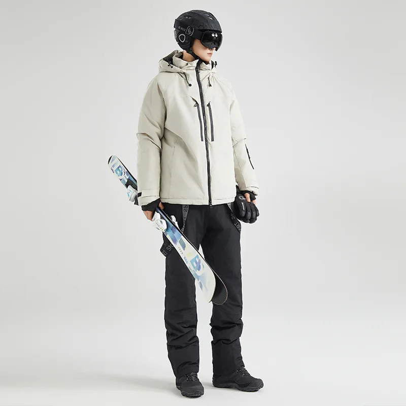 طقم جاكيت وبنطلون حراري شتوي بدلة ثلج للرجال للتزلج على الجليد وحماية الطقس البارد #5