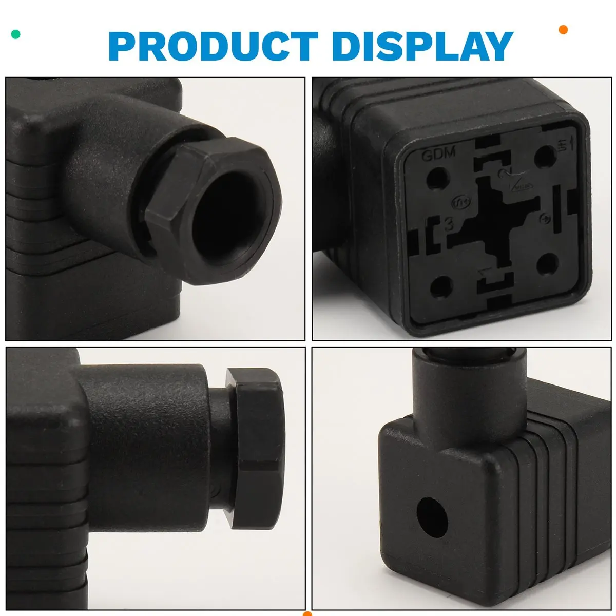 lookme DIN 43650 Form A Solenoid Valve Connector DIN Valve Field Attachable Connector for Hydraulic Pneumatic for Hirschmann