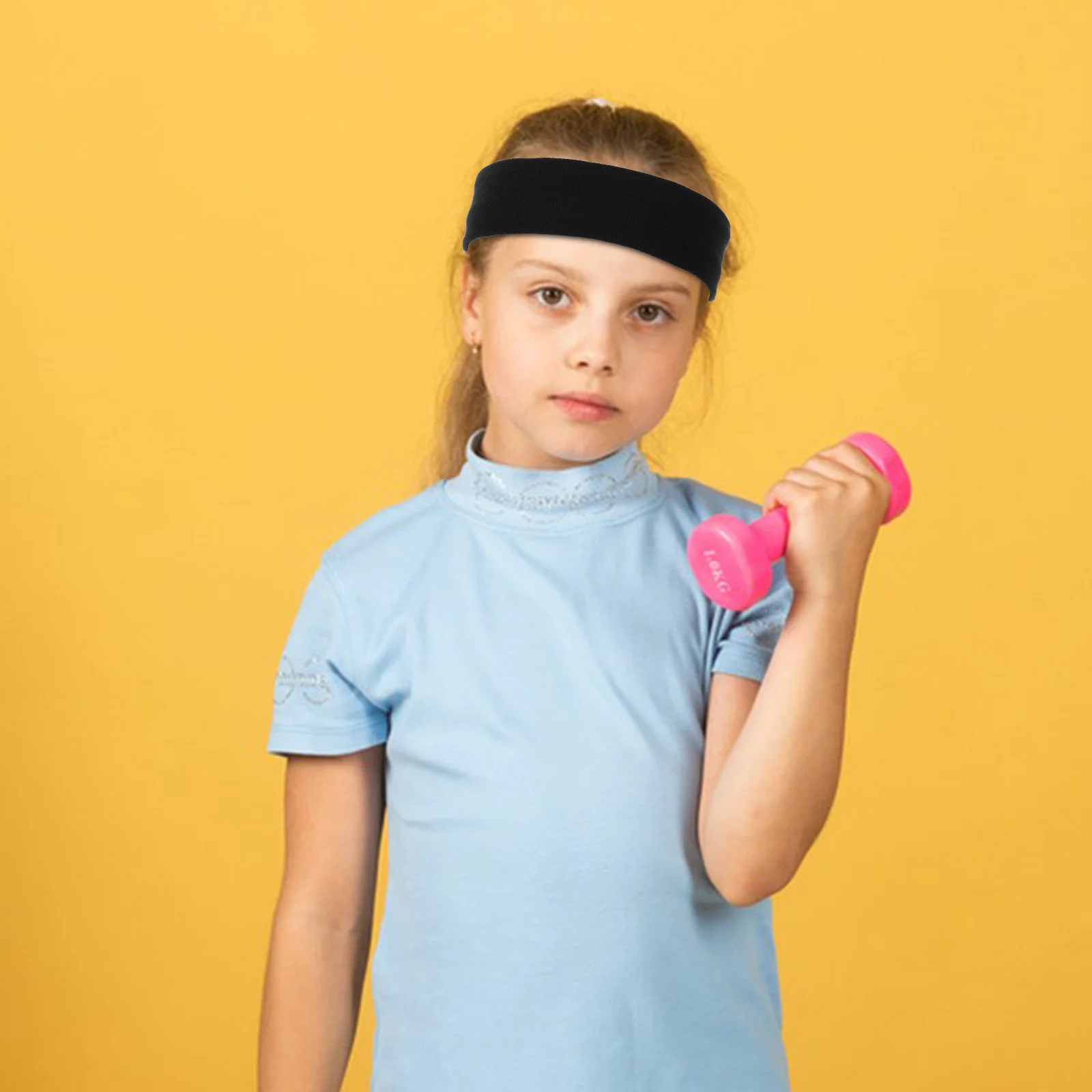 4 قطع من عصابة الرأس الرياضية للشباب لكرة القدم والجري، عصابة رأس رياضية غير قابلة للانزلاق، تصميم قابل للتعديل من ألياف البوليستر للجنسين #1