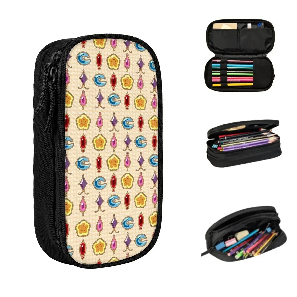 

Madoka Magica Gem Tile Pencil Cases Large Capacity Pen Bags Pen Box Pencil Pouch For Boys Girls Students Stationery Office