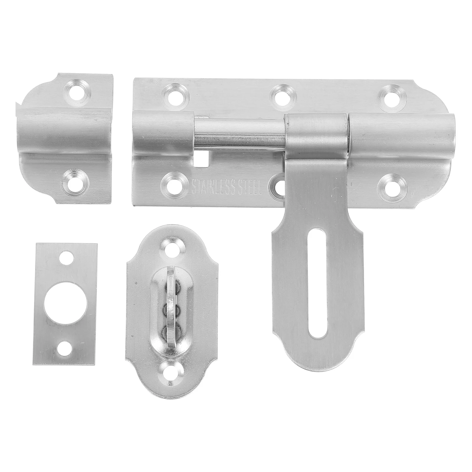 

Stainless Steel 304 Door Bolt Anti Theft Lock Black Wood Metal Doors Windows Bathrooms Home Security Easy Installation