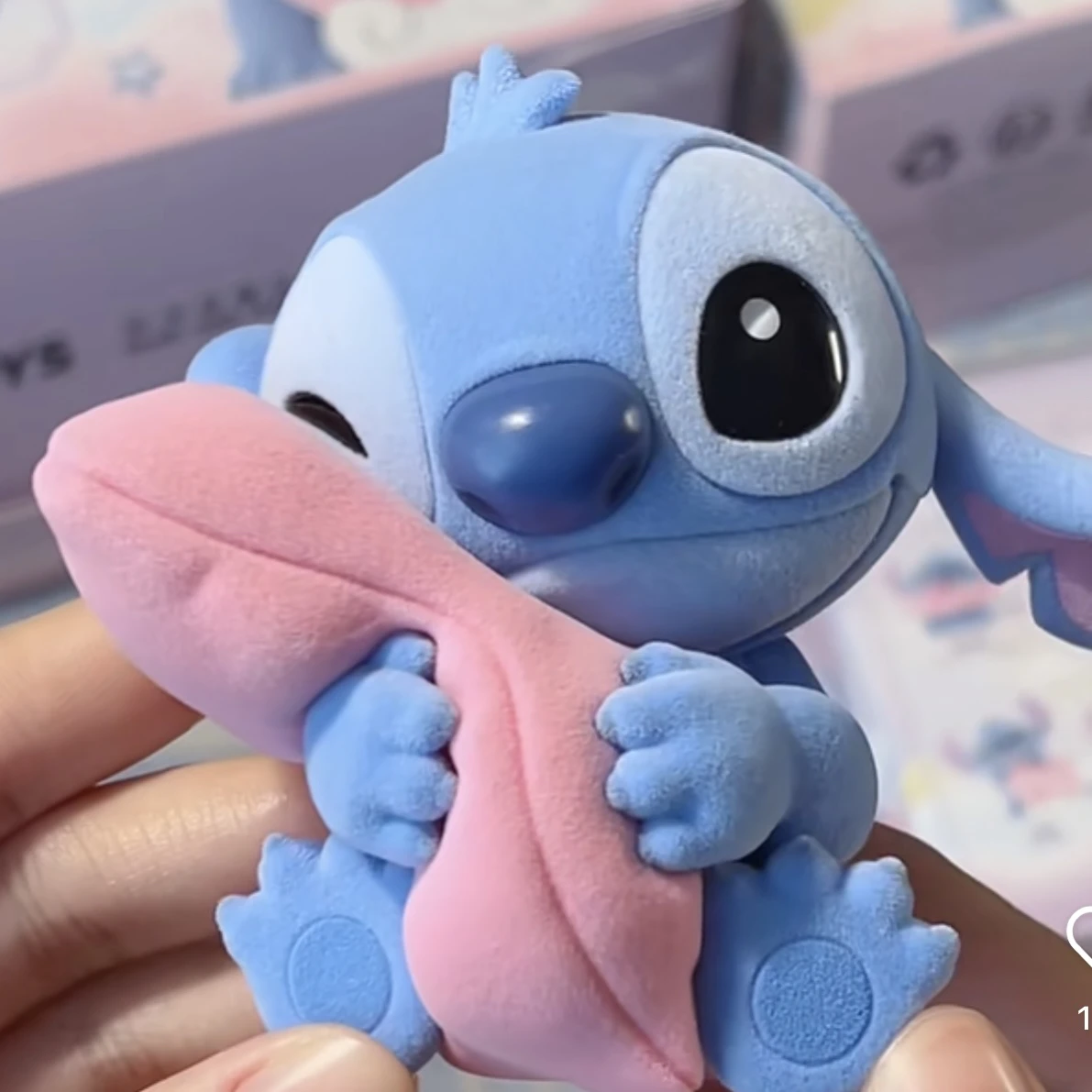 Stitch สีชมพูหวาน Series Blind BoxTrendy ของเล่นตุ๊กตาสําหรับตกแต่งของขวัญวันเกิด Action ตัวเลขของเล่นสะสมโรงรถชุด