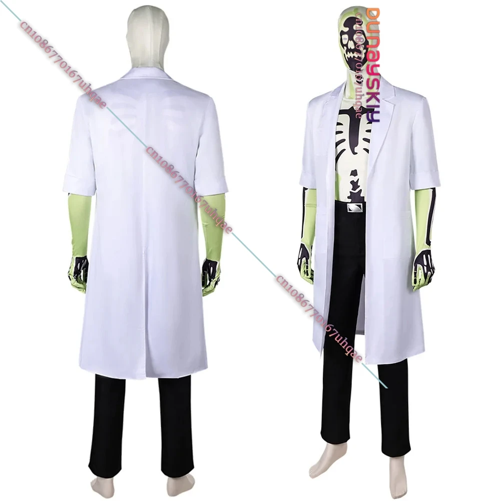 Dr. Phosphorous Cosplay Costume TV Creature Role-playing Commandos cos Uniform Headwear Outfits 25Halloween Carnival Party Suit