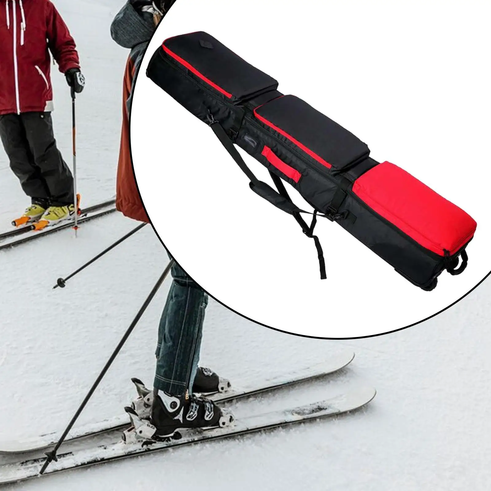 Bolsa de esqui para snowboard, bolsa para equipamento de esqui com alça de transporte, bolsa para snowboard