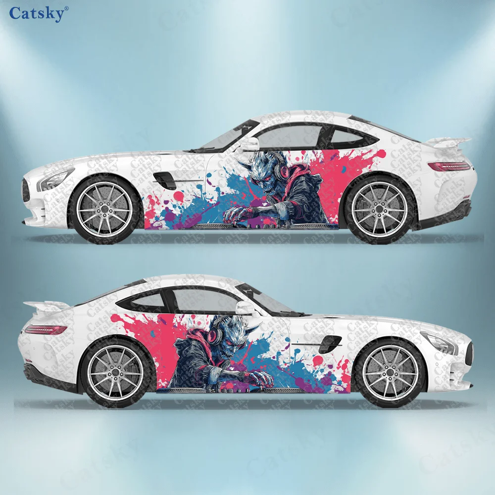 2-adesivi-per-auto-con-maschera-da-demone-dj-durevoli-resistenti-allo-sbiadimento-migliorano-l'estetica-del-tuo-veicolo-con-un-design-artistico-in-vinile-per-auto