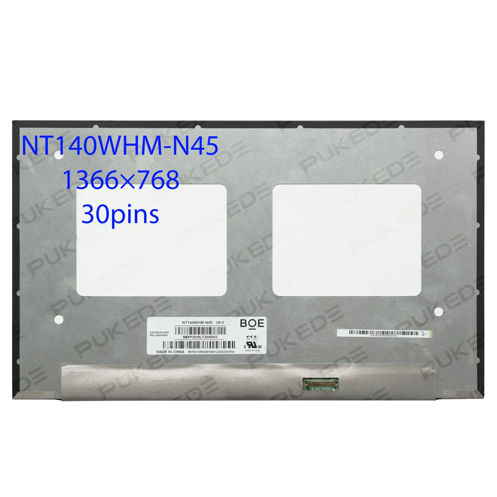 

14.0"inch Laptop LCD Screen NT140WHM-N45 fit NT140WHM-N4T N140BGE-E54 for Dell Latitude 3420 HD 1366x768 30pins edp