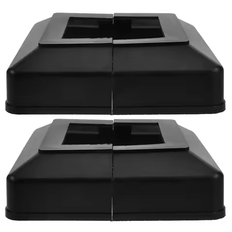2 Pcs 2x4 Square Tube Decorative Hanger Vinyl Fence Parts Deck Post Topper Plastic