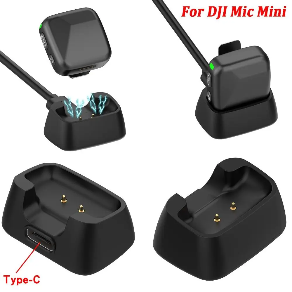 Type-C Microphone Transmitter Charging Dock Mini Magnetic Microphone Charging Base Quick Attach Durable for DJI Mic Mini