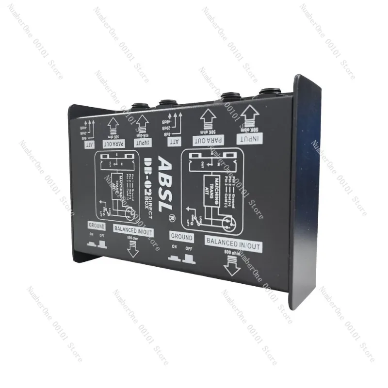

DB-02 Passive DI Box Audio Isolator Impedance Converter Portable Audio Signal Direct Injection Box