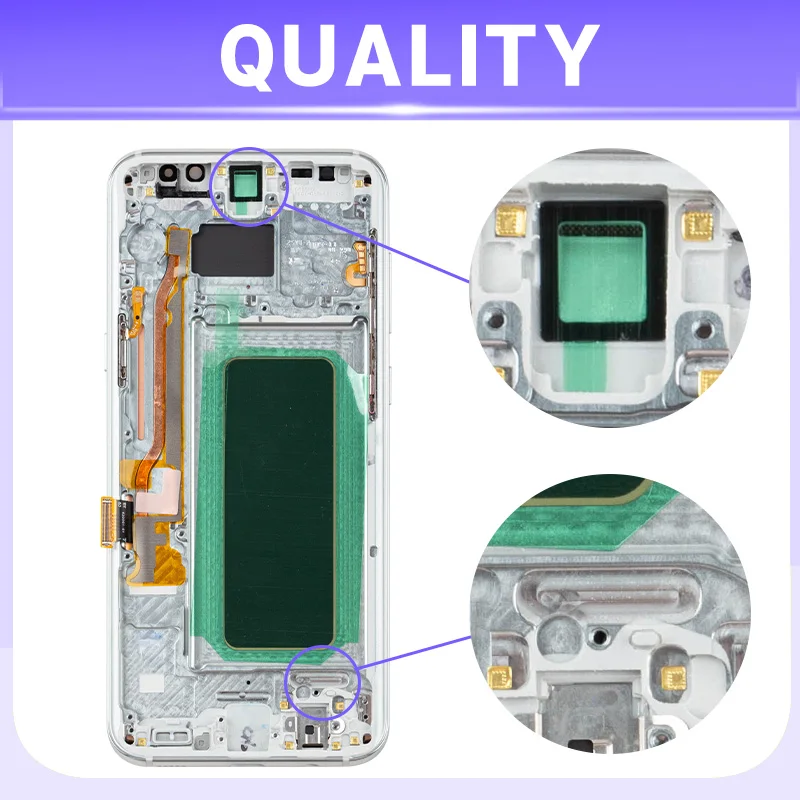 OLED-Qualität für Samsung Galaxy S8 Plus SM-G955F SM-G955FD LCD-Display Touchscreen-Digitizer-Baugruppe S8+ Display mit Rahmen – Detail 1