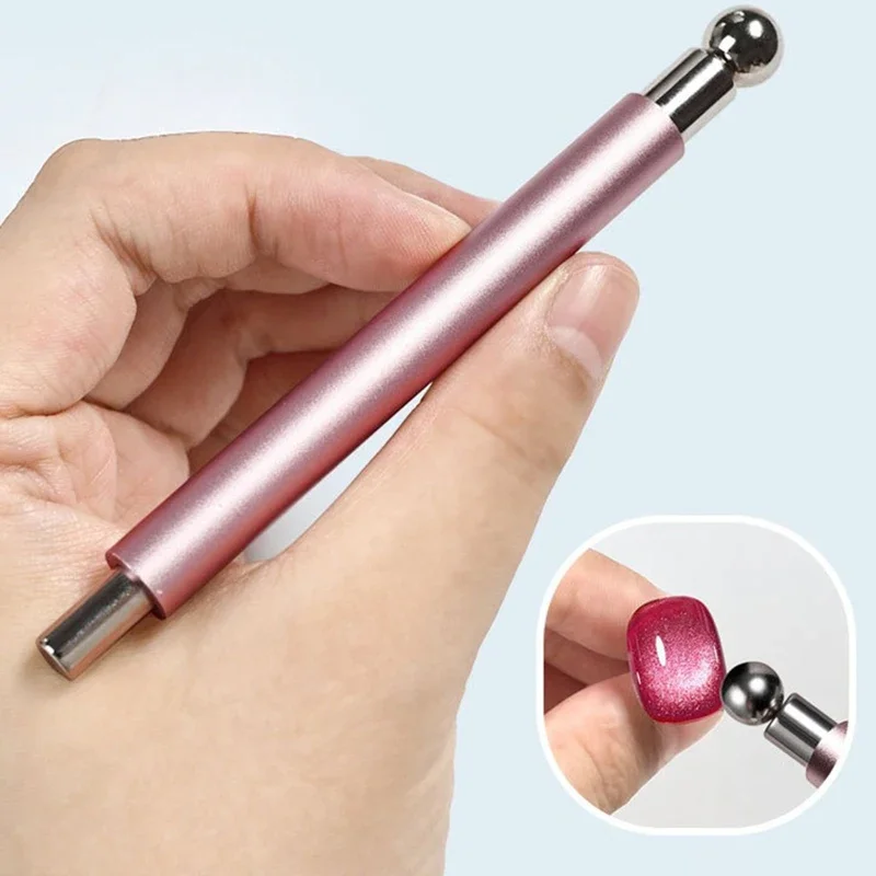 1pcs Nail Cat Eye Magnetic Ball with Nail Magnetic Stick Tool Set Double-head Strong Magnet Pen 3D Cat Eye Gel Nail Supplies view 6