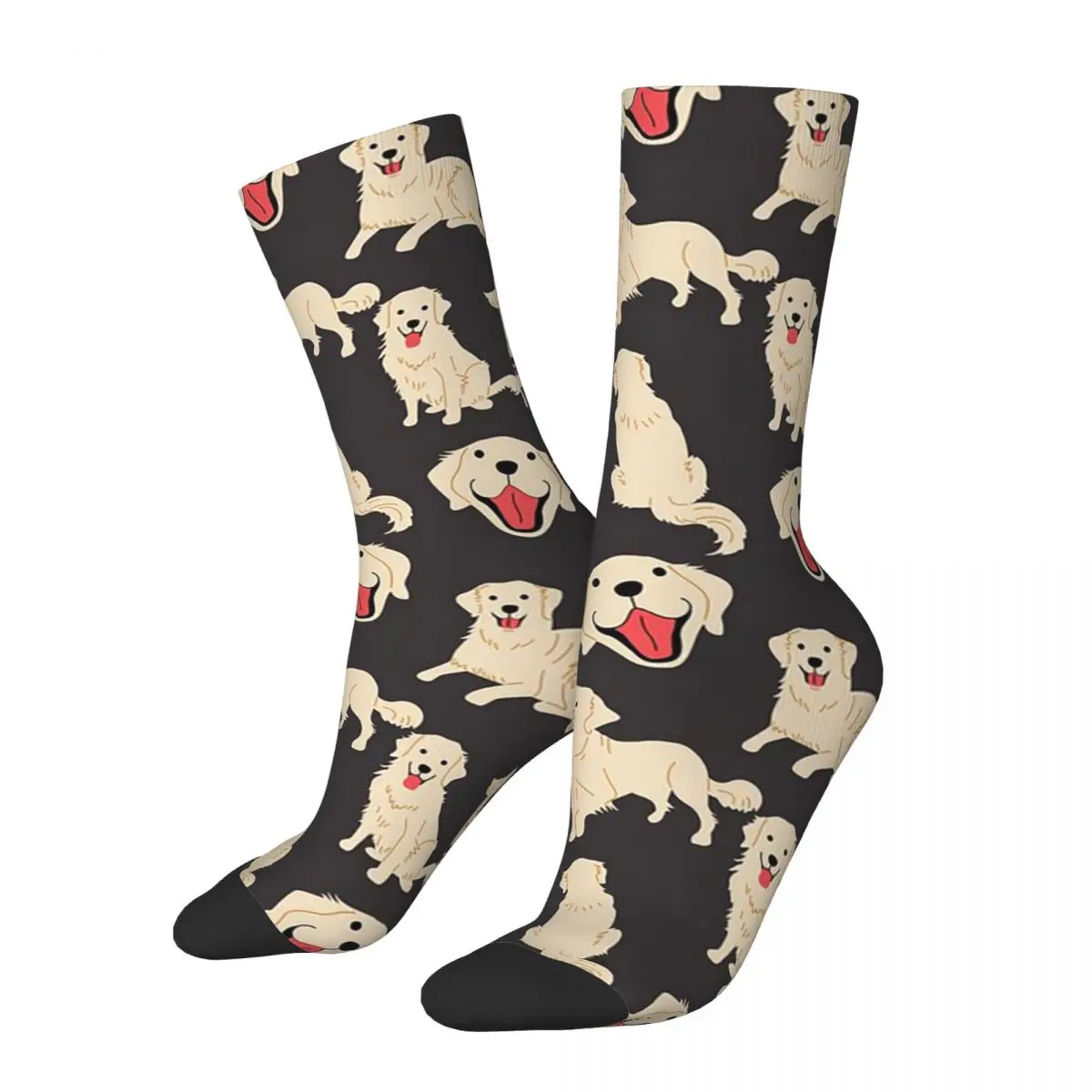 

English Cream Golden Retriever - Black Socks High Quality Stockings All Season Long Socks Accessories for Man's Woman's Gifts