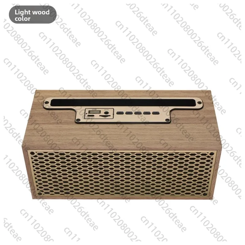 

Retro wooden wireless Bluetooth speaker, dual speaker subwoofer, card insertion speaker
