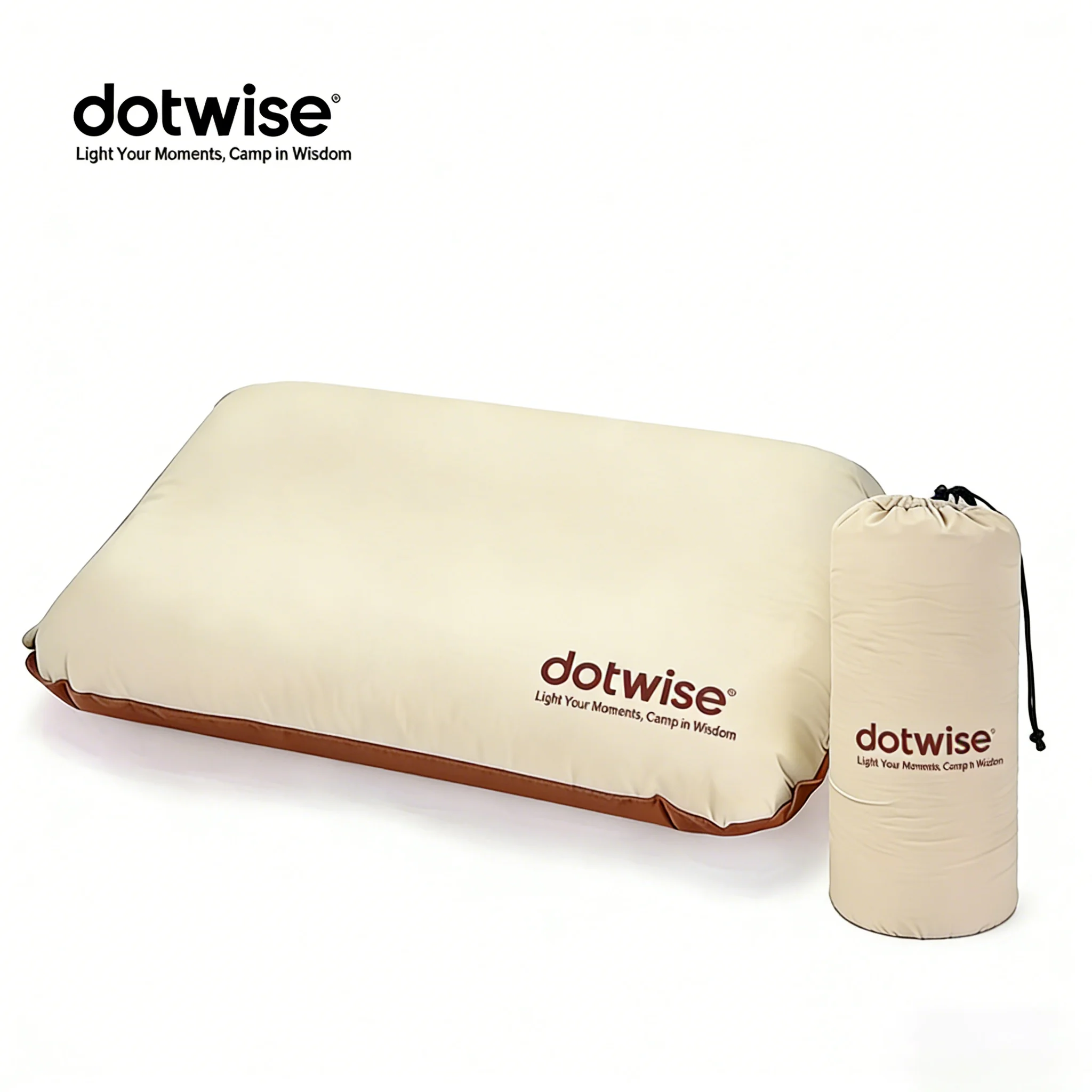 DOTWISE Camping Pillow  Self Inflating Sleeping Pillow 3D Ultralight Sponge Compact Pillow Outdoor Travel Neck Pillow Portable
