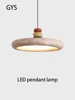 Led 샹들리에 노란색 동굴 돌 펜던트 조명 식당 바 테이블 램프 Wabi Sabi 스타일 매달려 조명기구 라운드 장식 1