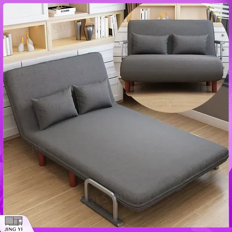 Folding Sofa Bed for Living Room Multi Functional Convertible Lazy Couch Space Saving Single Size Fabric Sofa Bed for Small