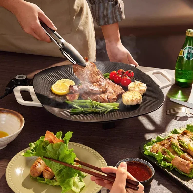 Para bandeja para hornear, sartén para barbacoa casera, olla integrada, sartén para barbacoa multifuncional coreana, parrilla para barbacoa, sartén para freír carne
