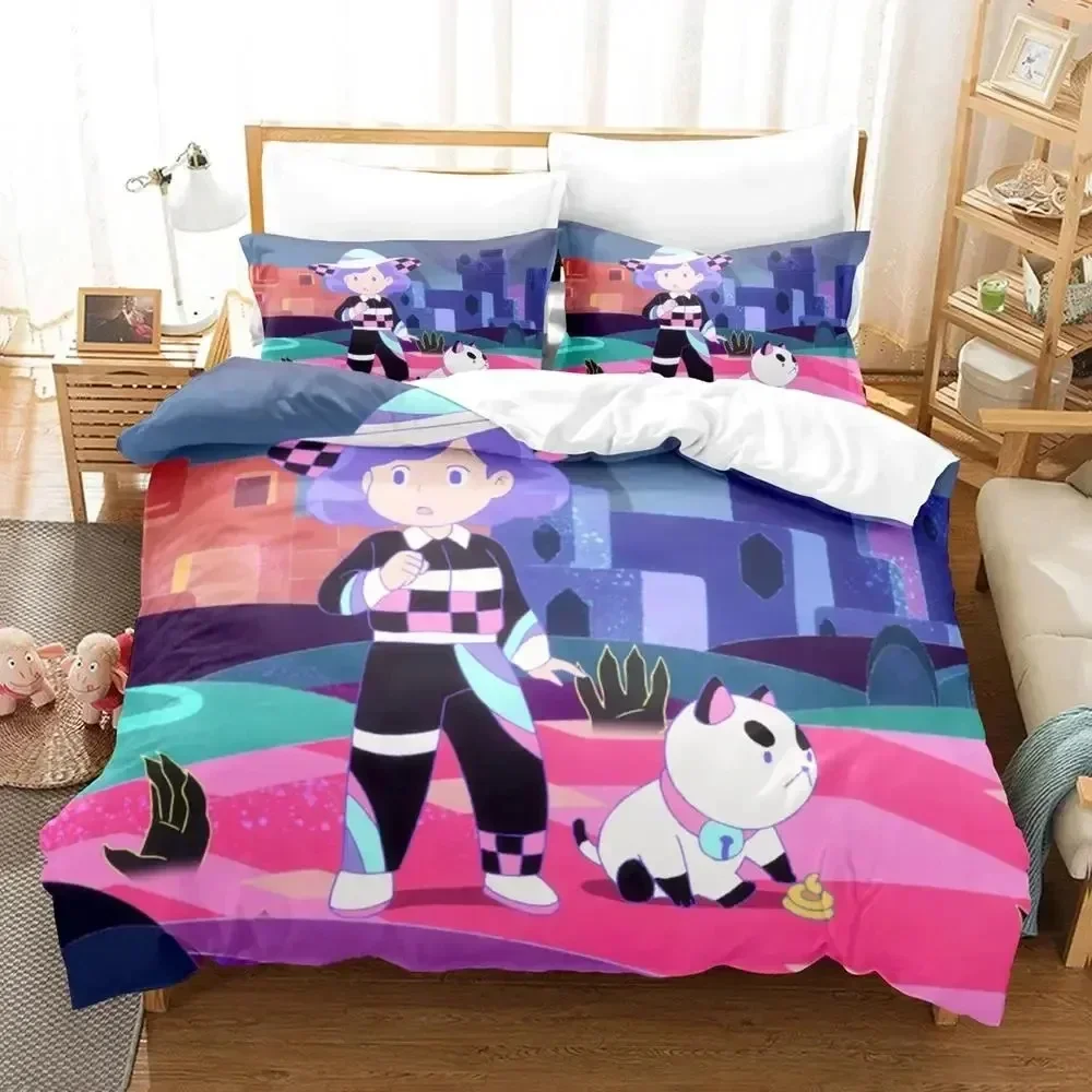 

Cartoon Bee PuppyCat Printed Bed Set Duvet Cover Pillowcase Bedding Set Bed Linen Sheet Quilt Cover Full Queen King Size