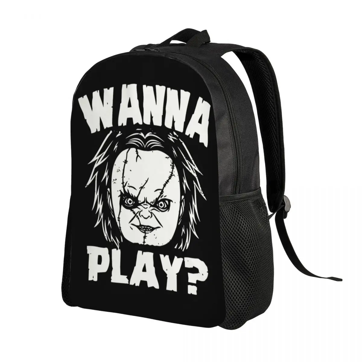 Halloween Horror Movie Wanna Play Travel Backpack Men Women School Computer Bookbag Chucky Doll College Student Daypack Bags