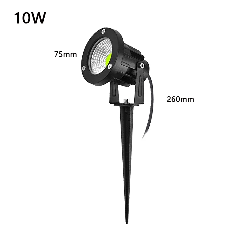 ไฟ LED ติดสนามหญ้าในสวน IP65กลางแจ้ง5W 10W โคมไฟภูมิทัศน์มีหนามหลอดไฟสปอตไลท์สี DC12V สีขาวอบอุ่น220V110V