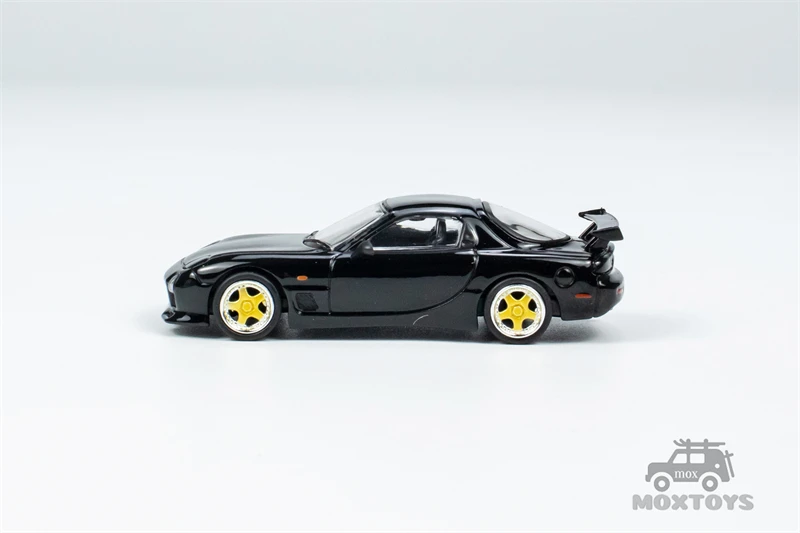 Tarmac Works 1:64 Mazda RX-7 FD3S speed A-Spec Brilliant Black Diecast Model Car