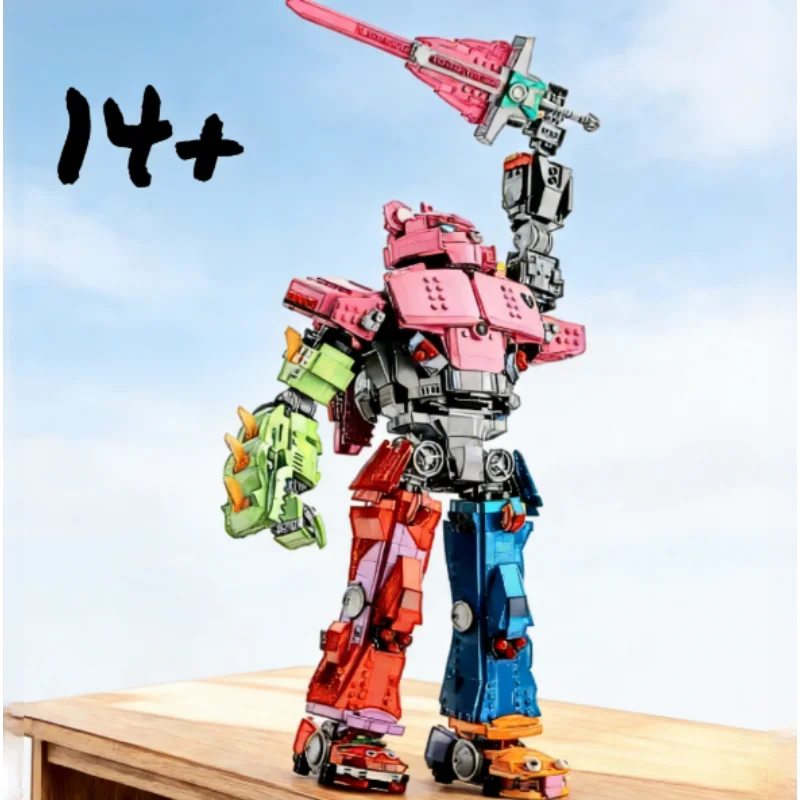 

New 2503pcs Colorful Beast Captain Robot Kit Gaming Room Decoration Collectible Building Blocks For Adults Christmas Gifts