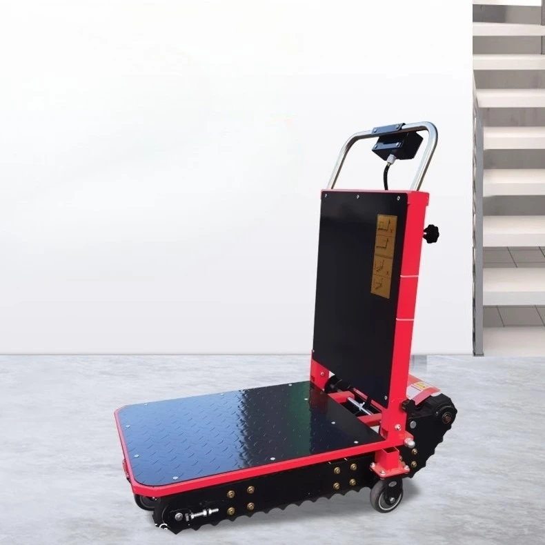 Tracked Electric Stair Climbing Trolley, Silent Foldable Cargo Carrier for Delivery & Moving Home Appliances Up and Down Stairs