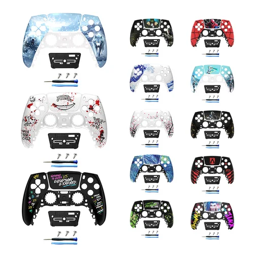 Imagen 2 del producto Panel táctil de carcasa frontal rediseñado y reemplazado compatible con el controlador PS5 BDM-010, 020, 030, 040, 050 James, patrón Jinx