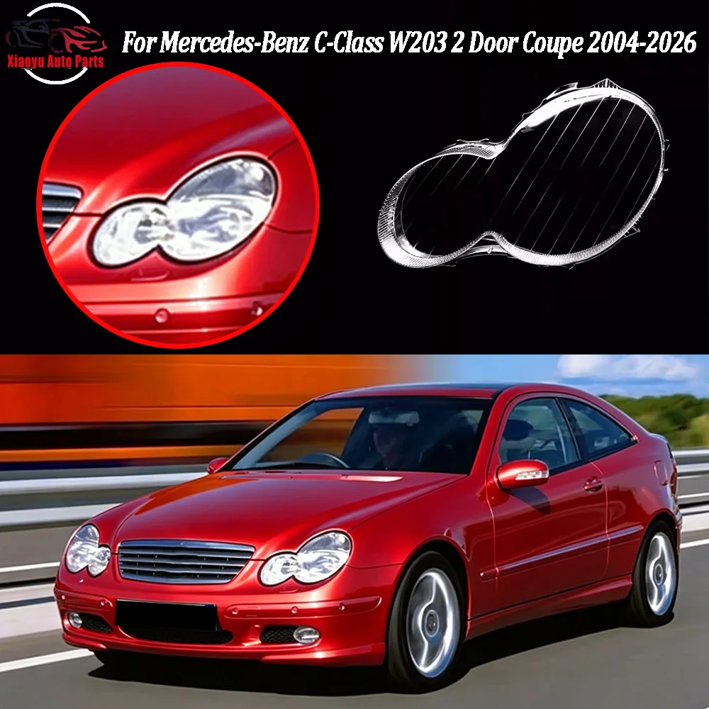

Car Headlight Cover 2004-2006 For Mercedes-Benz C-Class W203 2 Door Coupe Lampcover Lampshade Lamp Lens Case Auto Light Caps