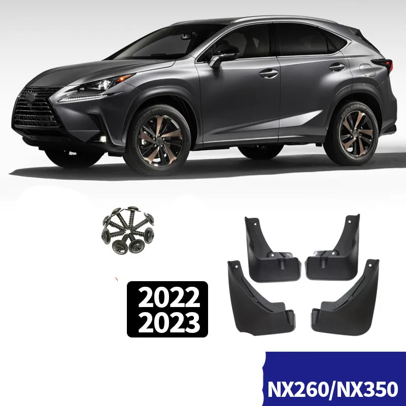 4x Brand New Front Rear Mud Flaps For Lexus NX NX260 NX350h 2022 2023 Mudflaps Mudguards Fender parts Splash Guards Accessories