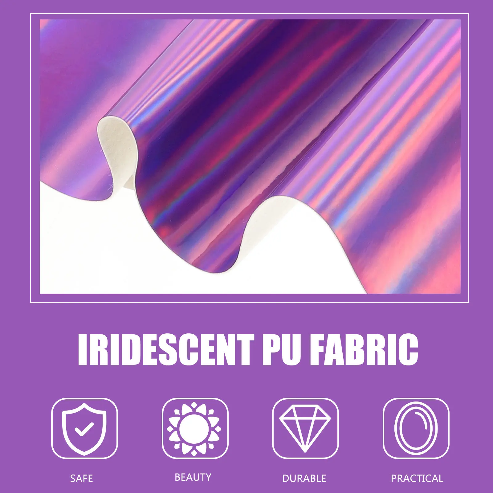 

Зеркальный ПУ-лист: Цветной голографический материал для сумок, бантов для волос, чехлов для телефонов, косметичек, поделок и швейных проектов