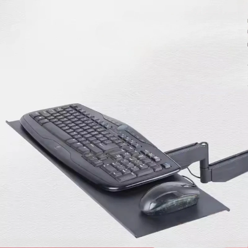 

Metal Wall Keyboard Tray Extendable Ergonomic Arm Bracket Industrial Floating Organizer Space Saving Workstation Accessories