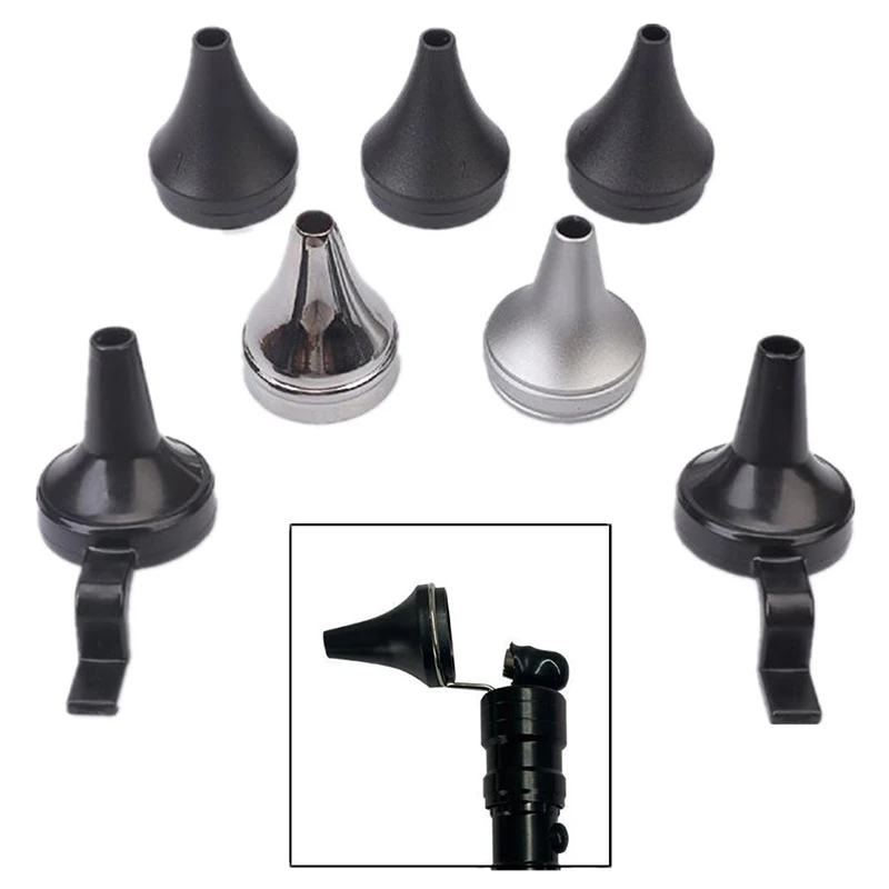 Medical Reusable Adult Child Non Disposable Speculum Earmuff Otoscope Accessory Ear Tip Funnel Nozzle Specula Cone Replacement