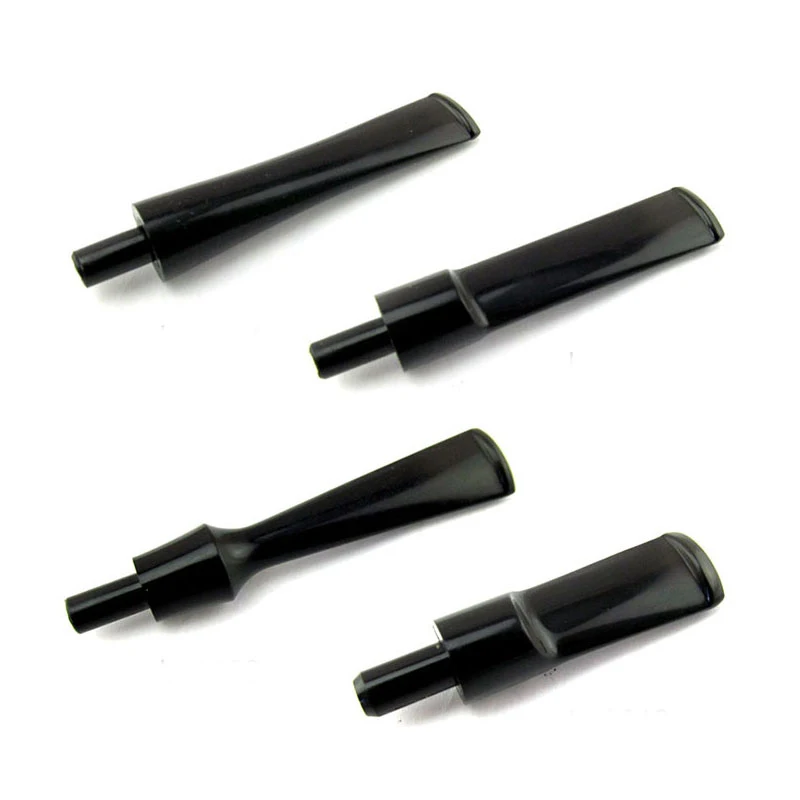 RU-4pcs/lot For 3mm Filter Straight Mouthpiece Pipe Classic Durable Replacement Smoking Pipe Accessories For Tobacco Pipe Stem