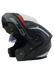 Casco Modular de motocicleta para hombre y mujer, protector de cabeza abatible hacia arriba, de cara completa, para Motocross