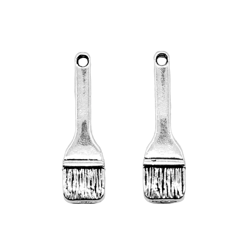 Bag Charm Paint Brush Charms Tool Charms Jewelry Tools 35x7mm 10pcs