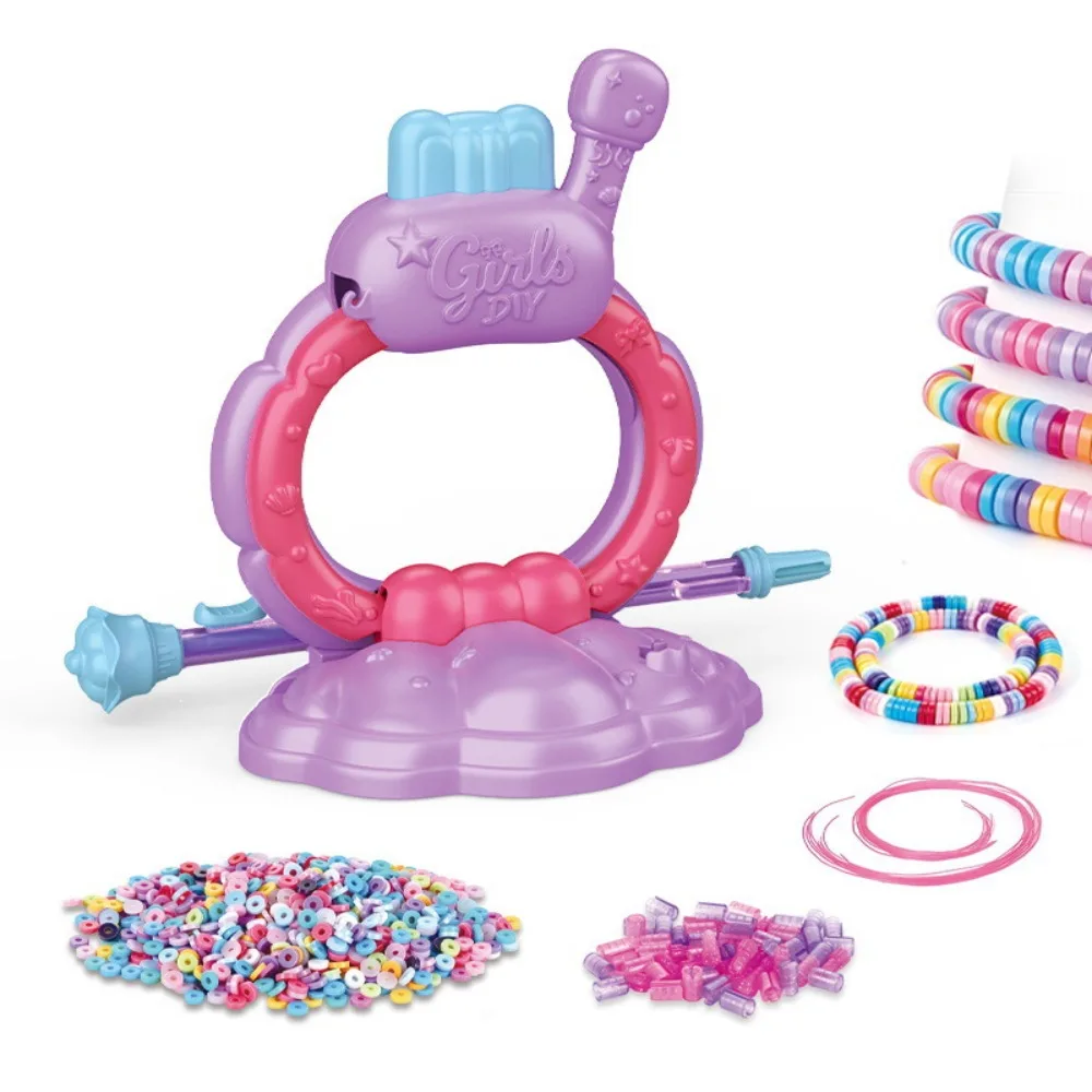 1Set Handmade Bracelet Making Kit Colorful Beads Funny DIY Bracelet Weaving Machine Convenient DIY Bracelets String Maker Kit