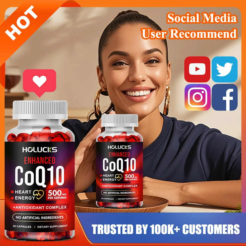 Yimiduk Premium CoQ10 500mg Supplement, for Heart Function, Fertility & Overall Cellular Vitality, Skin Health & Immune Defense