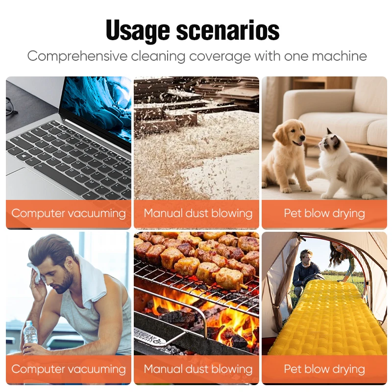 Super Turbo Fan 130,000RPM Turbo Violent Fan Powerful Air Blower Vacuum Dust Cleaner Type-C Charging 55m/s Brushless Jet Blower