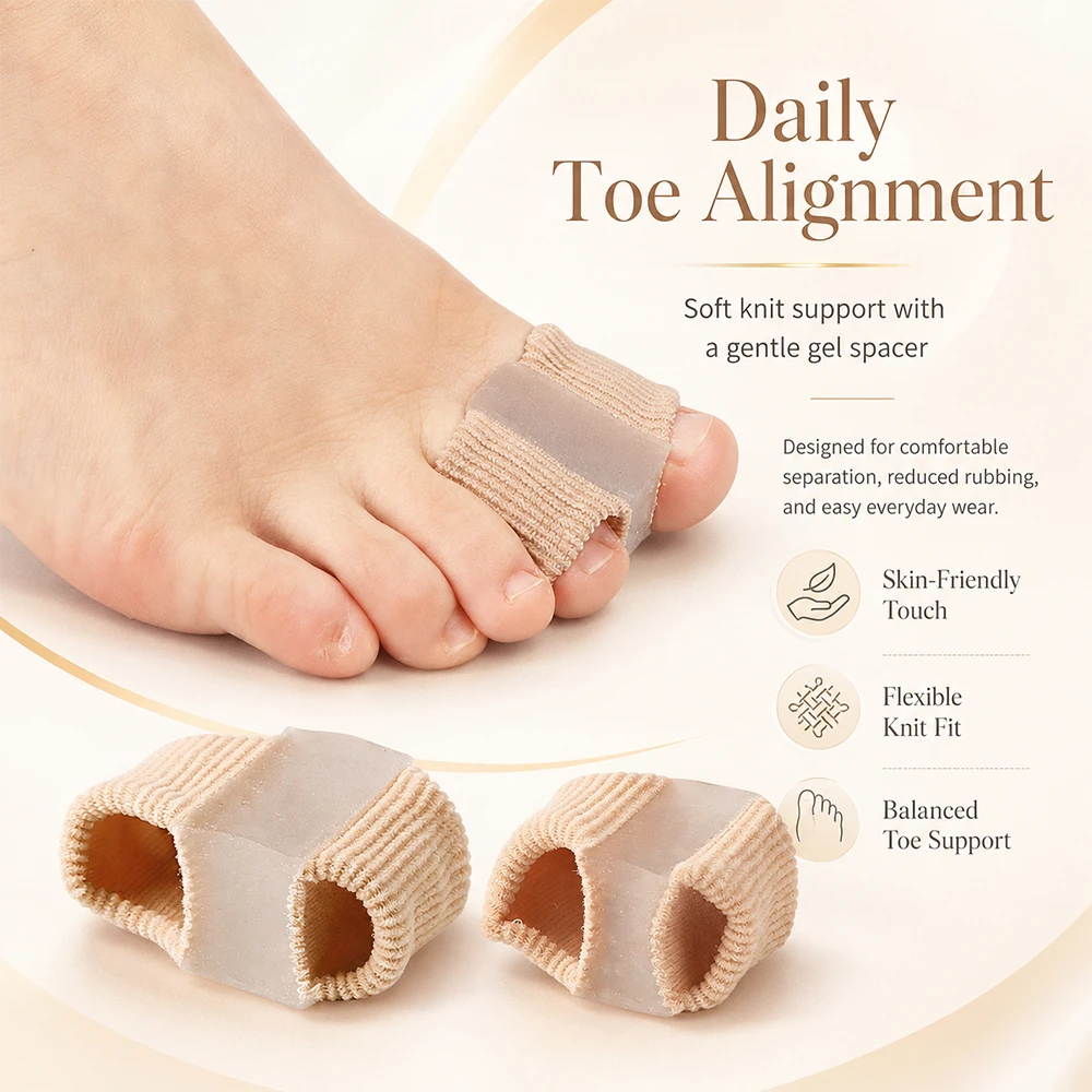 Pedicure Tools Silicone Toe Separator Bones Orthopedics Bunion Corrector Gel Insoles Foot Care Shoes Comfort Relief Aid EiD