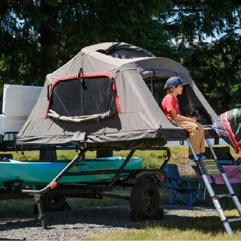 Hot Selling HOTO Soft Roof Tent Clamshell Outdoor Waterproof Camping Softtop 3-4 Person SUV Truc High Quality